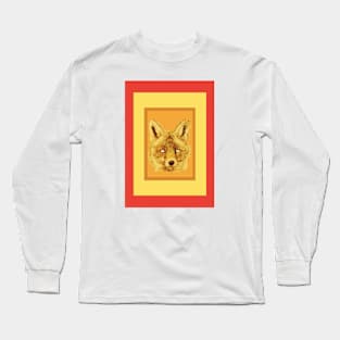 Fox orange variant, red border Long Sleeve T-Shirt